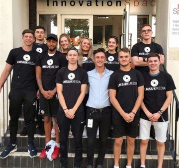 Josh Robinson posing for a picture with his LMSUK colleagues