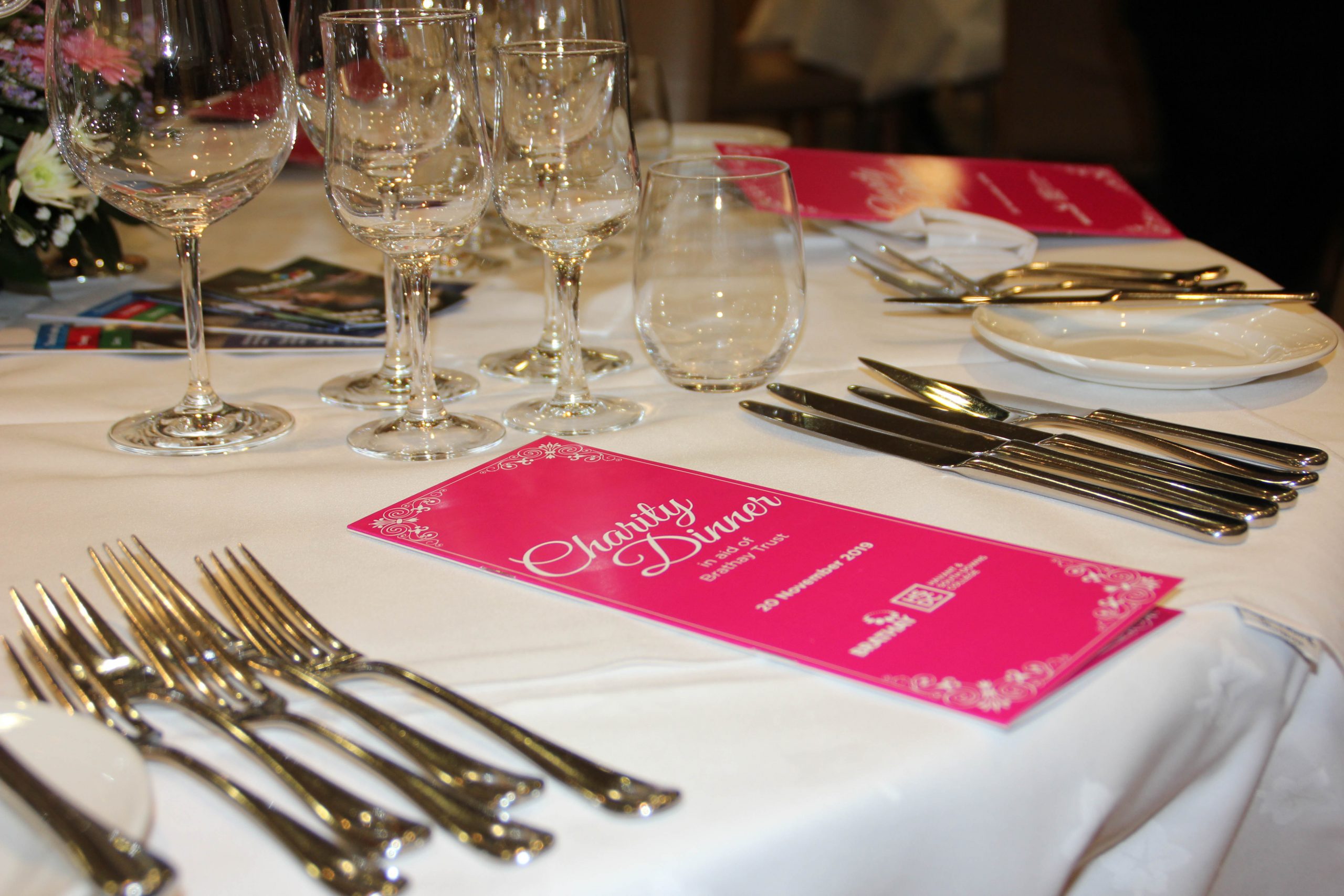 charity dinner tableset