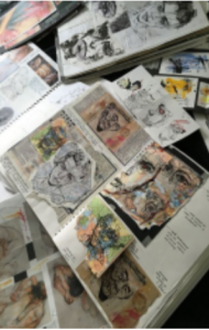picture of open sketchbooks