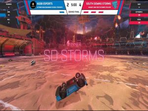 Screenshot of virtual game showing SD Storms winning