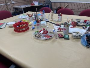 A range of art and craft supplies